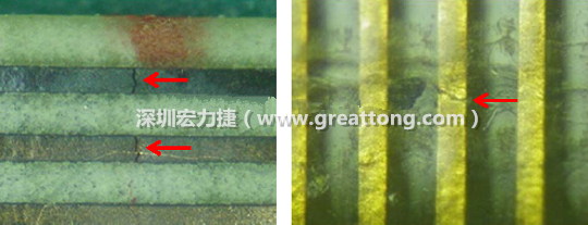 如果擔(dān)心這個方法可能對弄斷銅箔線路，也可以試著將銅箔線路旁沒有銅箔的位置切開，然后試著撕開剝離外層護膜(cover film)，達到相同的目的