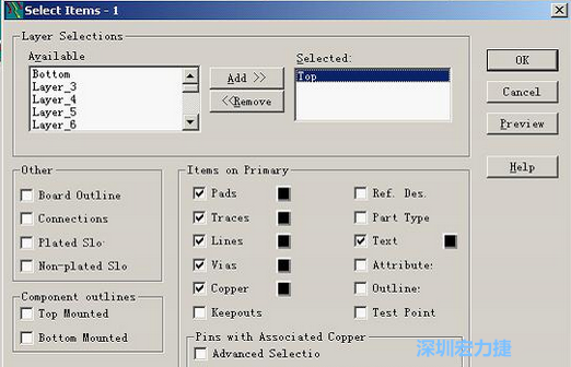 在Customize Document欄點(diǎn)擊Layer選擇輸出的圖形元素。