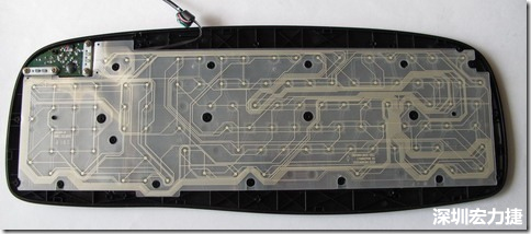 現(xiàn)在的電腦鍵盤拆開(kāi)被蓋后就只看到一片約5mmx3mm的電路板及兩片取代原本電路板的PTF。